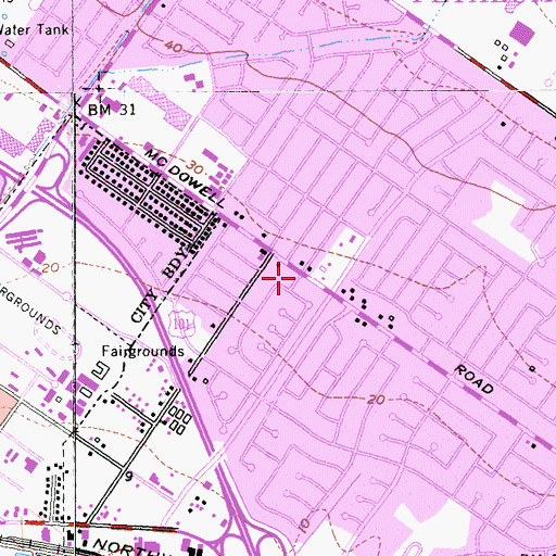 Topographic Map of Neighborhood Church of the Christian and Missionary Alliance, CA
