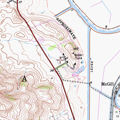 Topographic Map of Viansa Winery, CA