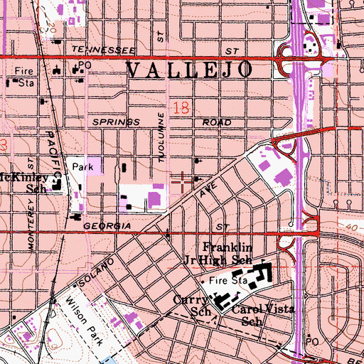 Topographic Map of Church of God in Christ, CA