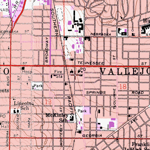 Topographic Map of Church of the Nazarene, CA