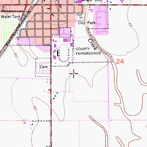 Topographic Map of Dixon High School, CA