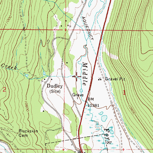Topographic Map of Sawmill Creek, CO