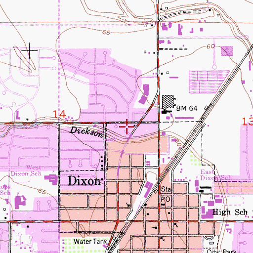 Topographic Map of Family Christian Center, CA