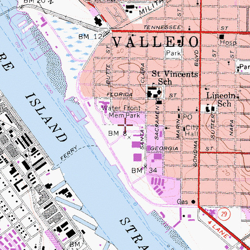 Topographic Map of Fellowship Methodist Church, CA