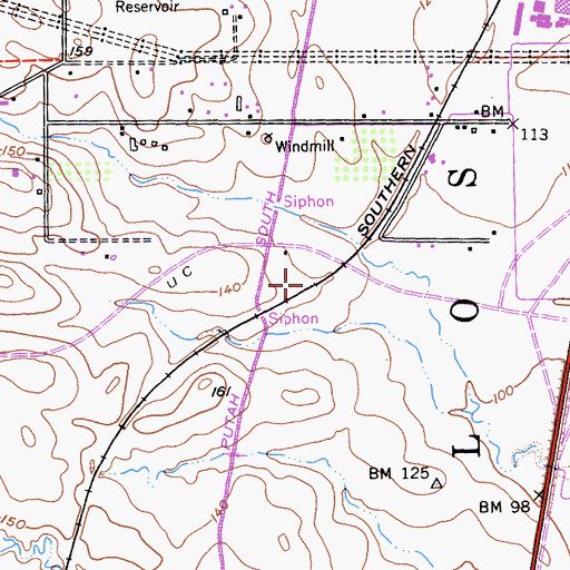 Topographic Map of Vacaville Fire Department Station 73, CA
