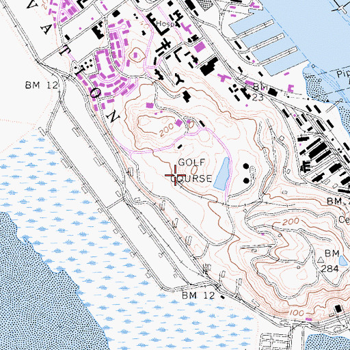 Topographic Map of Mare Island Golf Course, CA