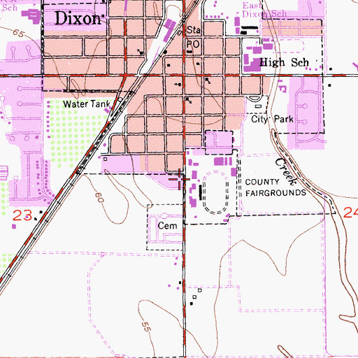 Topographic Map of Neighborhood Christian School, CA