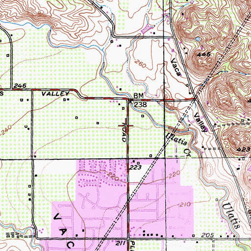 Topographic Map of Orchard Elementary School, CA