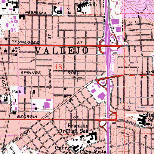 Topographic Map of Pentecostal Power Church, CA