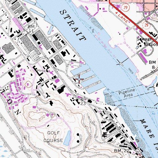 Topographic Map of Pier 22, CA