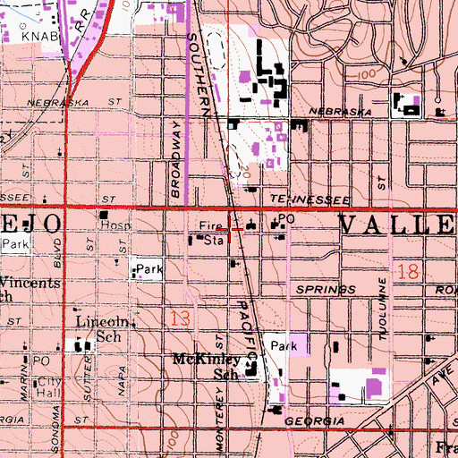 Topographic Map of Seventh Day Adventist Church, CA