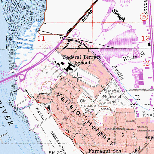 Topographic Map of Terrace Park, CA