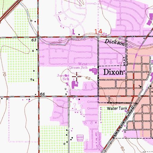 Topographic Map of Westside Park, CA