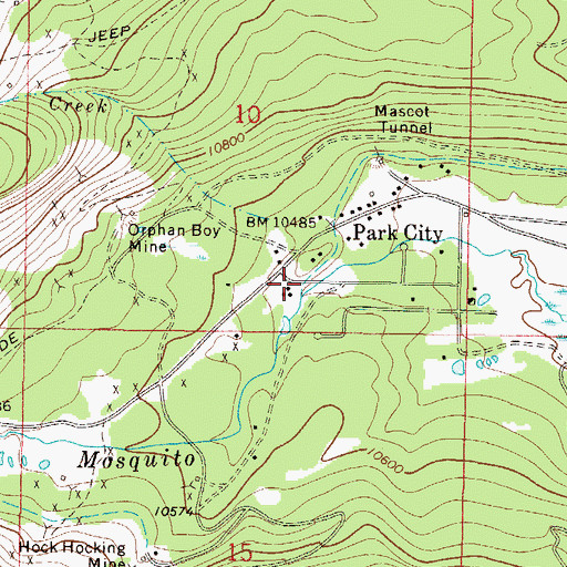 Topographic Map of Cooper Creek, CO