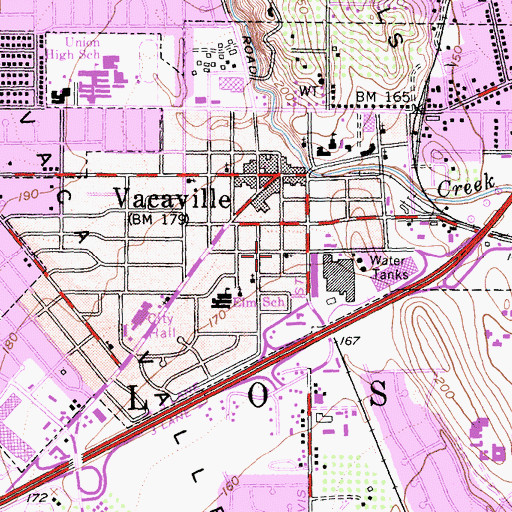 Topographic Map of Advent Church, CA