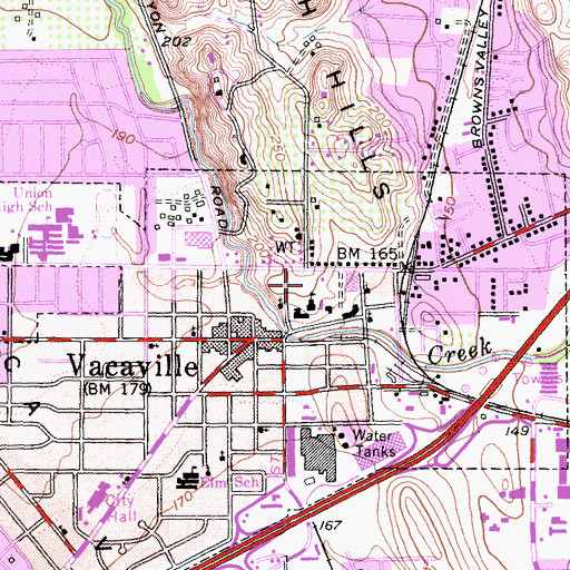 Topographic Map of Andrews Park, CA