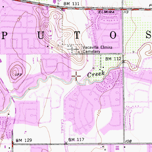 Topographic Map of Beelard Park, CA