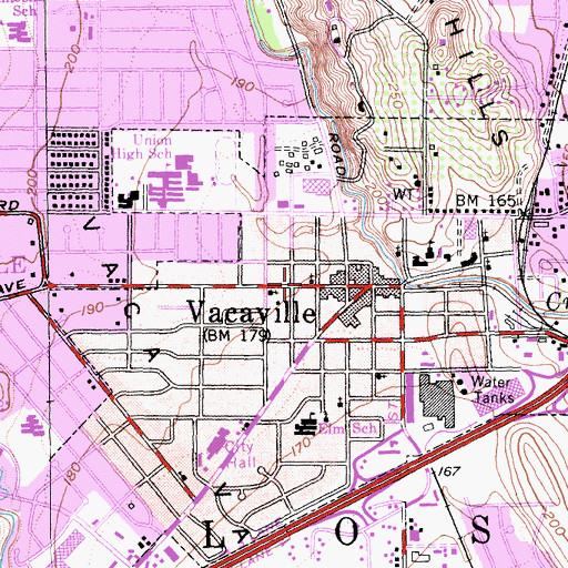 Topographic Map of Community Church, CA