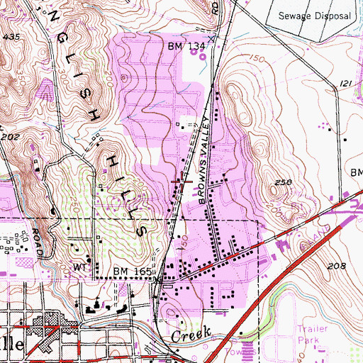 Topographic Map of Country High School, CA