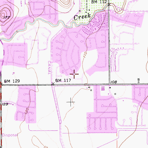 Topographic Map of Creekside Park, CA
