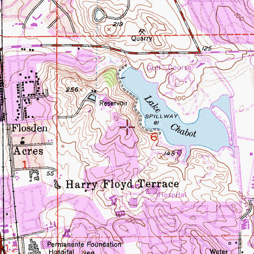 Topographic Map of Dan Foley Park, CA