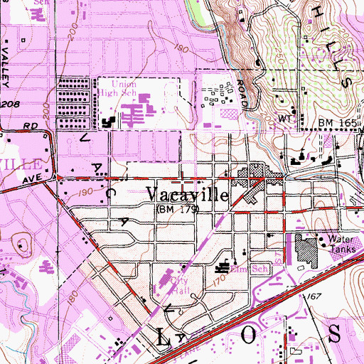 Topographic Map of Epiphany Episcopal Church, CA