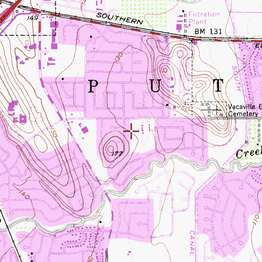 Topographic Map of Fairmont Elementary School, CA