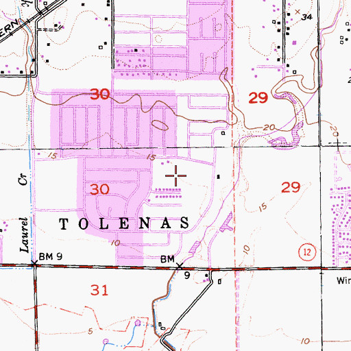 Topographic Map of Hall Park, CA