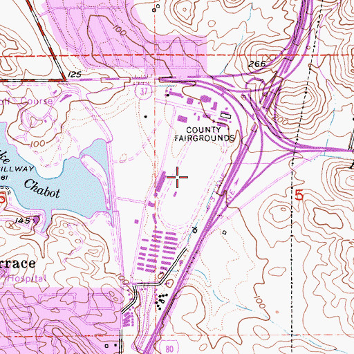 Topographic Map of Joe Mortara Municipal Golf Course, CA
