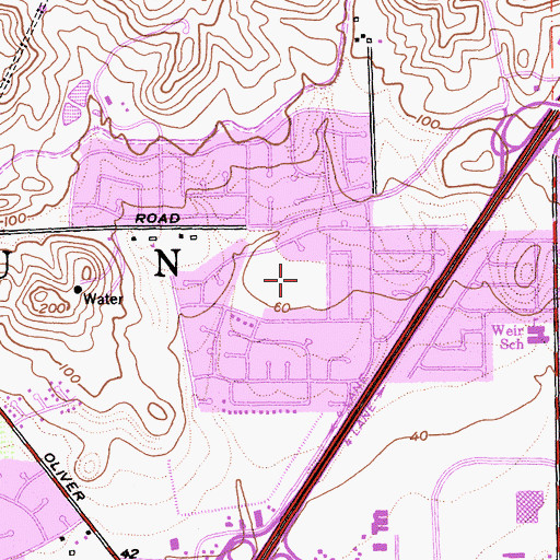 Topographic Map of K I Jones Elementary School, CA