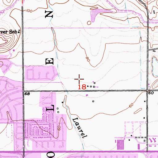 Topographic Map of Laurel Creek Park, CA