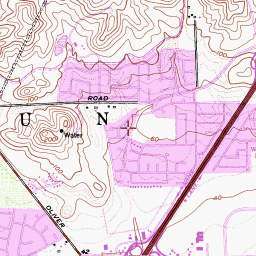 Topographic Map of Mankas Park, CA