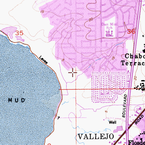 Topographic Map of Meadows Park, CA