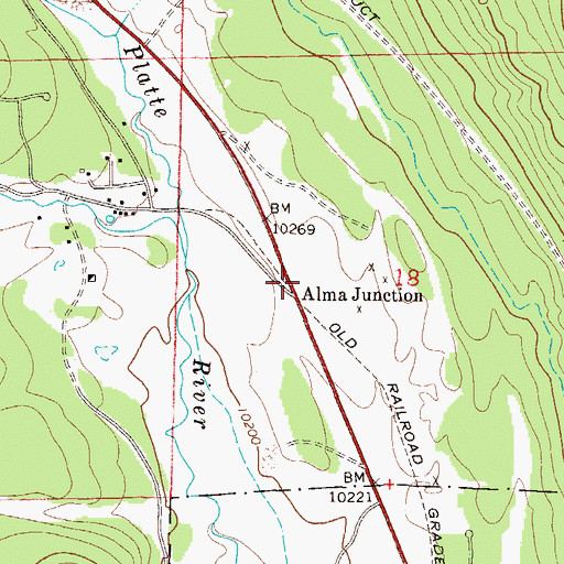 Topographic Map of Alma Junction, CO
