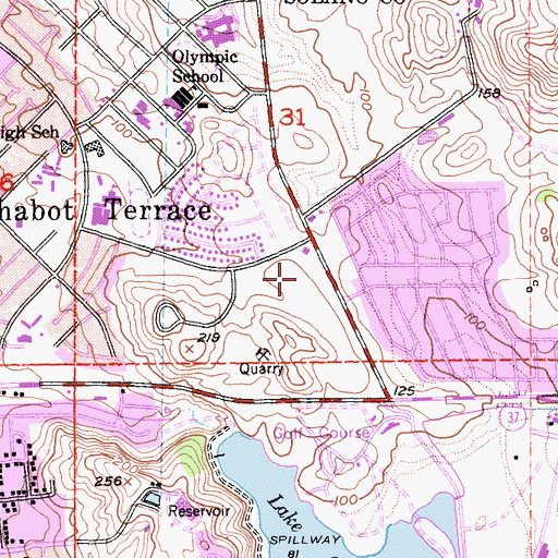 Topographic Map of North Vallejo Park, CA