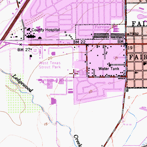Topographic Map of Ray Venning Water Treatment Plant, CA
