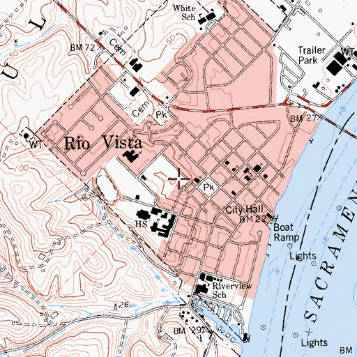 Topographic Map of Saint Joseph Catholic Church, CA
