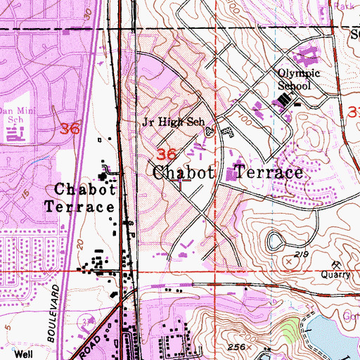 Topographic Map of Setterquist Park, CA