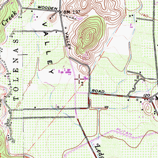 Topographic Map of Suisun Valley Elementary School, CA