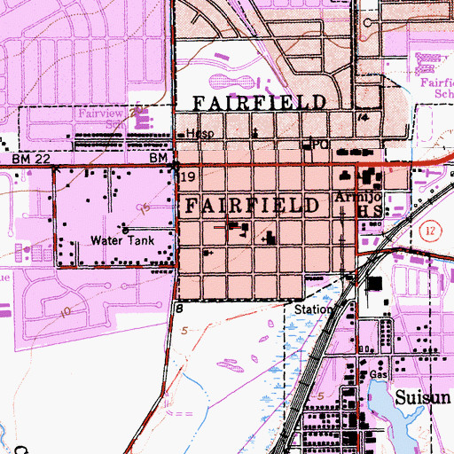 Topographic Map of Woods School, CA