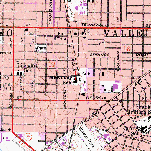 Topographic Map of Amador Park, CA