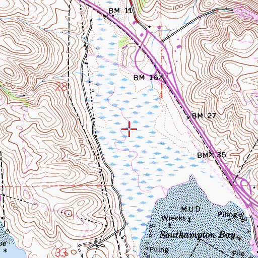 Topographic Map of Benicia State Recreation Area, CA