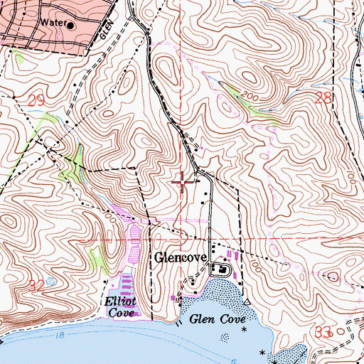 Topographic Map of Glen Cove Park, CA
