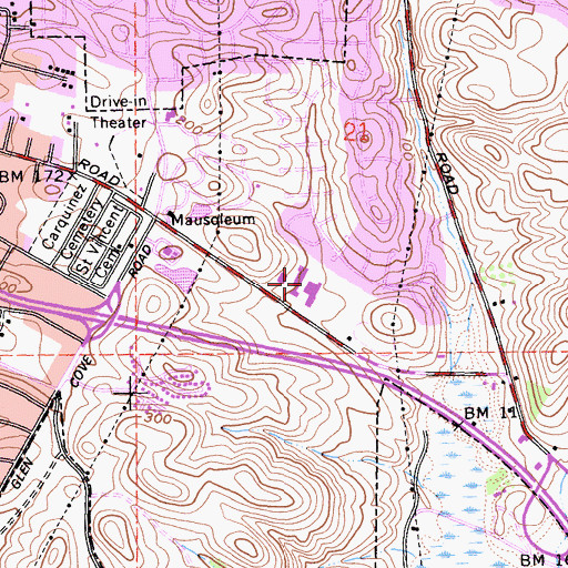 Topographic Map of Saint Patricks High School, CA
