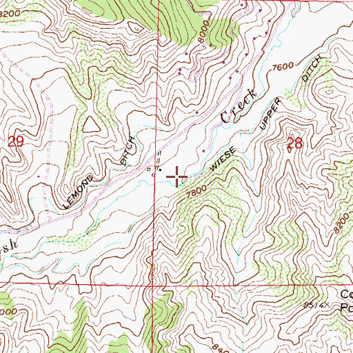 Topographic Map of Lemond Ditch, CO