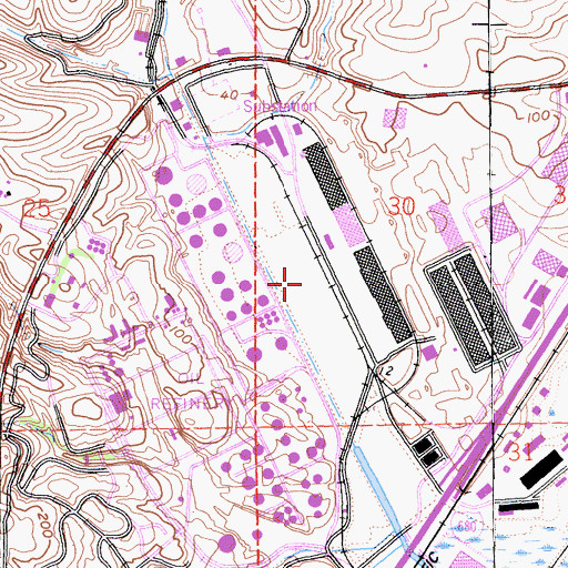 Topographic Map of Benicia Industrial Park, CA