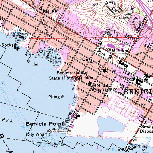 Topographic Map of California House (historical), CA