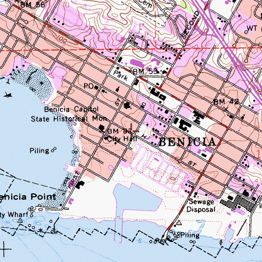 Topographic Map of Fitzgerald Field, CA