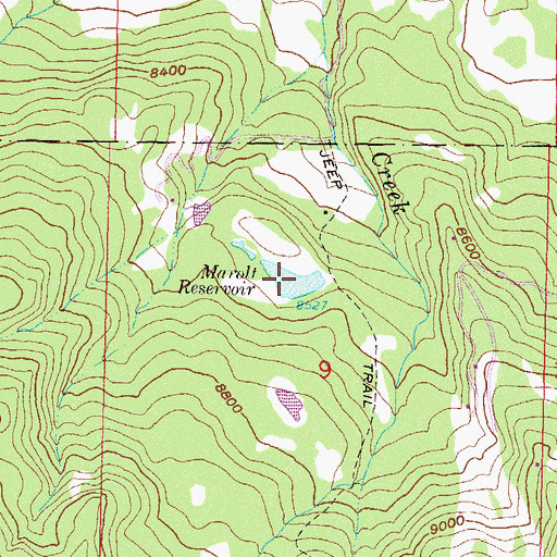 Topographic Map of Marolt Reservoir, CO