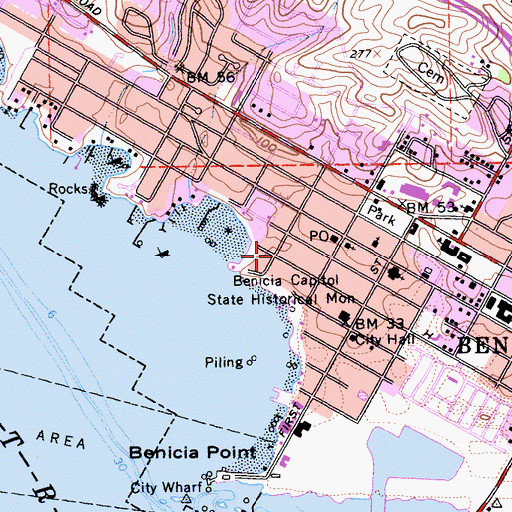 Topographic Map of Peabody Hospital (historical), CA